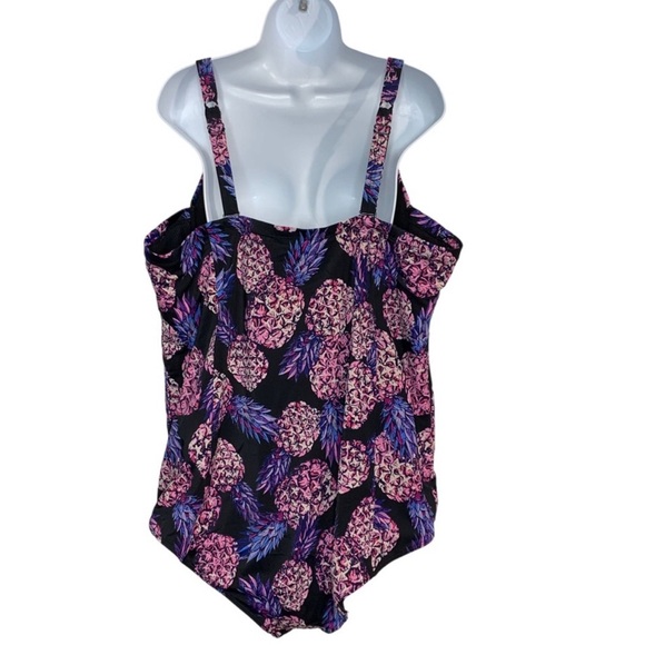 TORRID Pineapple Push-Up Demi Slim Fix Swimsuit Sz 4XL - Picture 5 of 16